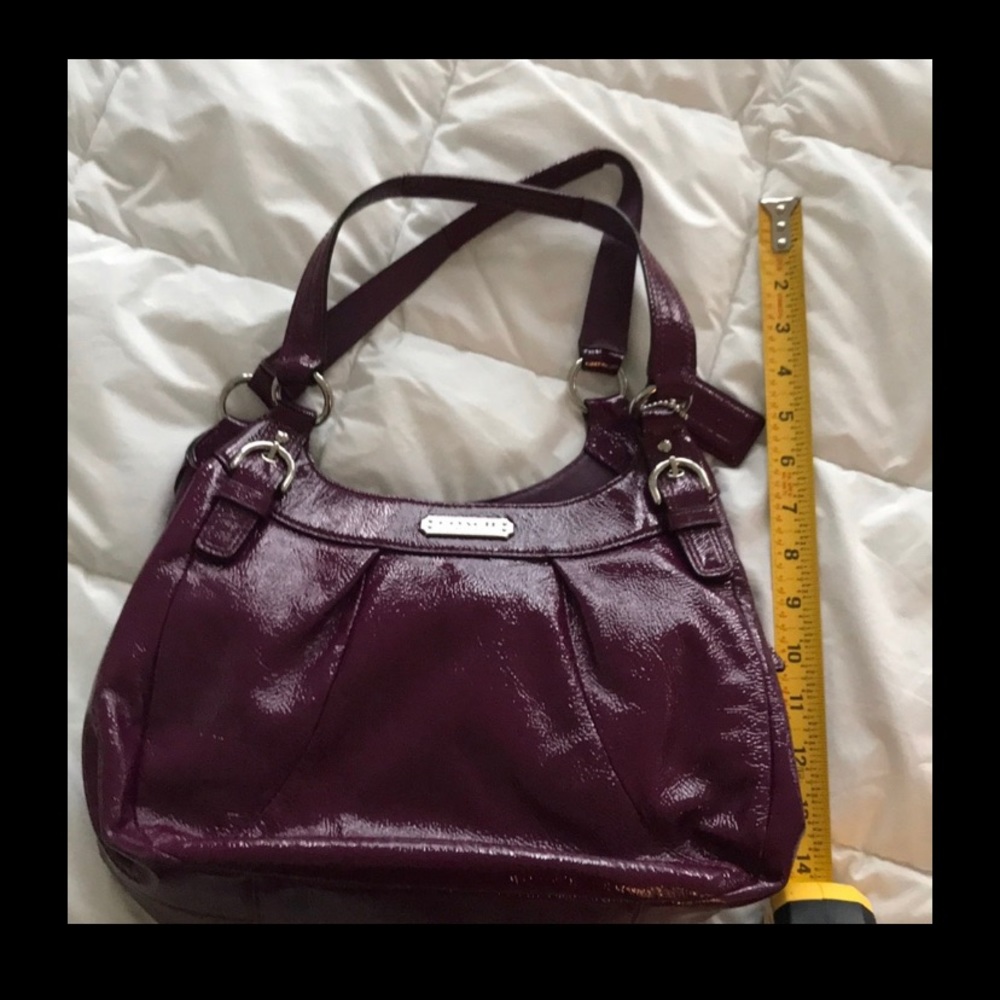 Coach patent purple handbag